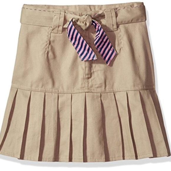 US Polo Assn Girls Sz 4 Khaki Scooter Skirt Skort - Picture 2 of 5